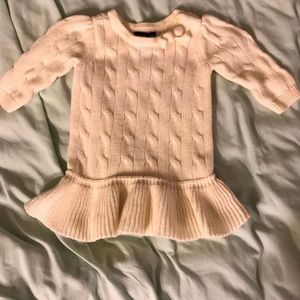 Baby Gap Cream Colored Sweater Dress